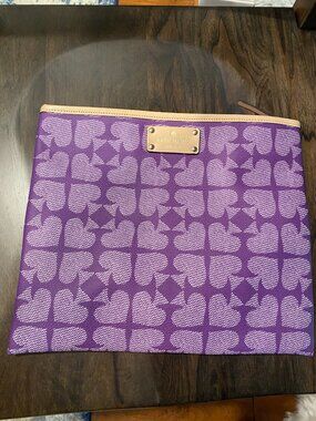 Kate Spade large zippered Pouch Purple